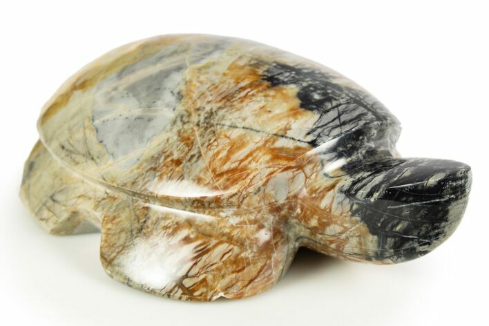 Carved Picasso Marble Turtle - Utah #308639